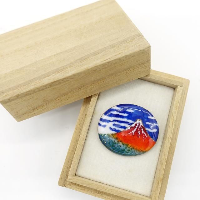 専用❣️お年玉企画付き❗️ミステリーセッティングルビーブローチ ひまわり（A）の七宝焼ブローチ - 七宝焼の工房Uncle Z(アンクル