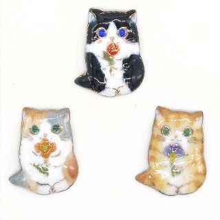 猫（ねこ）cat - 七宝焼の工房Uncle Z(アンクル・ゼット) - 土田善太郎 Enamel Art Shop