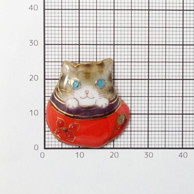 ねこの七宝焼ピンブローチ ピンバッジ ティーカップ猫 七宝焼の工房uncle Z アンクル ゼット 土田善太郎 Enamel Art Shop ねこの七宝焼ピンブローチ ピンバッジ ティーカップ猫 七宝焼の工房uncle Z アンクル ゼット 土田善太郎 Enamel Art Shop