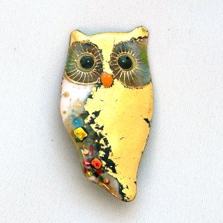 ふくろう owl - 七宝焼の工房Uncle Z(アンクル・ゼット) - 土田善太郎 Enamel Art Shop