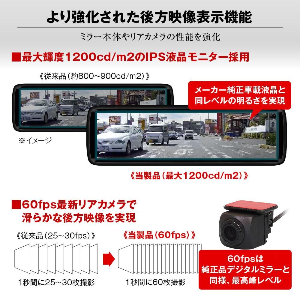 Amazon.co.jp: AUTO-VOX X6B ドライブレコーダー ミラー型 自動