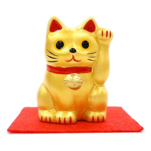 招き猫  5cm★右手(お金)招きで金運アップ・左手(お客様)招きで来客運アップの招きネコ★黒色・白色・金色★ブラック/ホワイト/ゴールド【新品★未使用品】 -  キャラクターグッズ,フィギュア,プラモデル,SDGsアイテム,無添加生活品などの通販でしたら伊賀屋人形店！