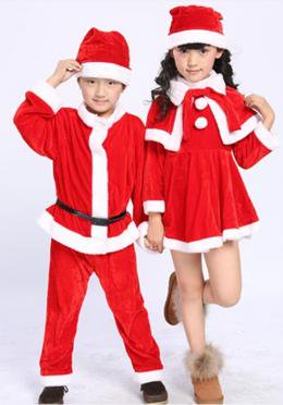 キッズ サンタクロース コスチューム 子供用サイズ☆帽子+上着の