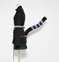 ハンドメイド動物しっぽ　アニマルテール 70cm ブラック&ホワイト しっぽ - vanillanium