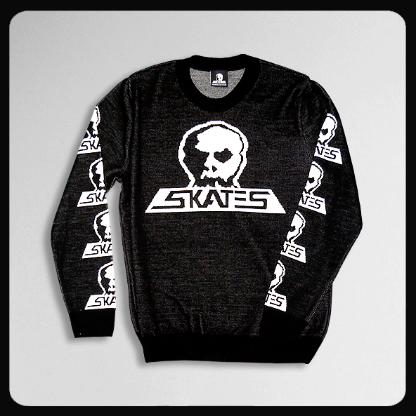 skull skates スカルスケーツ　霜降りグレー　90sタイププルオーバー