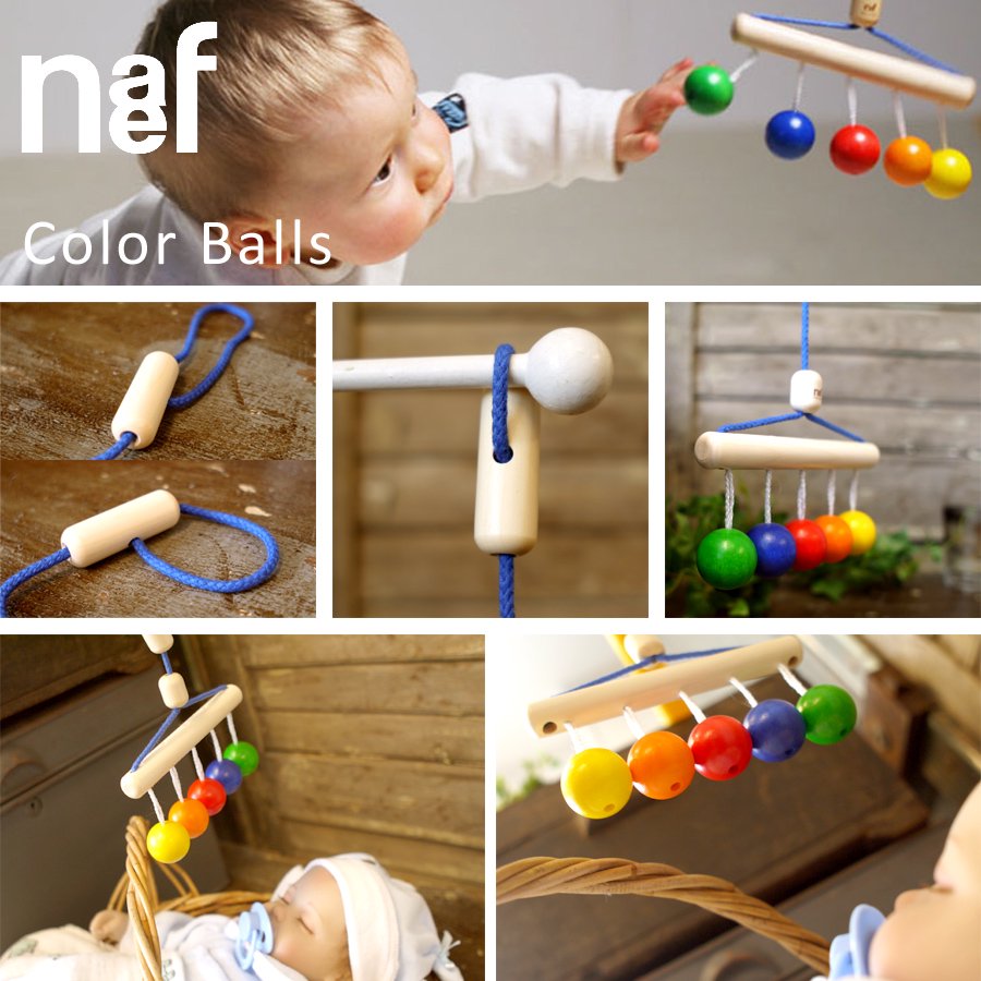 Naef ネフ社 ベビーボール Color Balls - 木のおもちゃ赤ちゃんの 