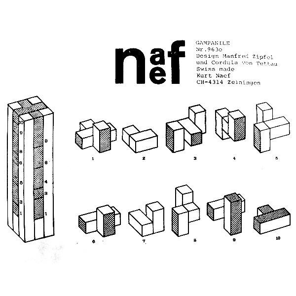 Naef ネフ社 カンパニーレ Campanile 立体パズル - 木のおもちゃ 