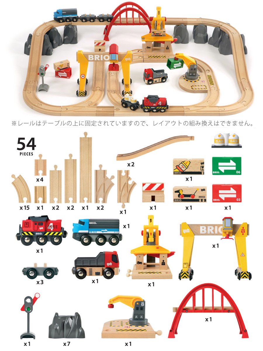 ［BRIO ブリオ］プレイテーブルS - レールウェイセット - 木のおもちゃ赤ちゃんのおもちゃ木製玩具eurobus