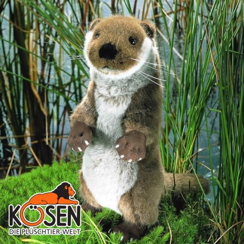 KOESEN ケーセン社 ヨーロッパかわうそ (小) 立ち - 動物のぬいぐるみ - 木のおもちゃ赤ちゃんのおもちゃ木製玩具eurobus