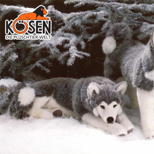 KOESEN ケーセン社 シベリアンハスキー 伏せ - 動物のぬいぐるみ - 木のおもちゃ赤ちゃんのおもちゃ木製玩具eurobus