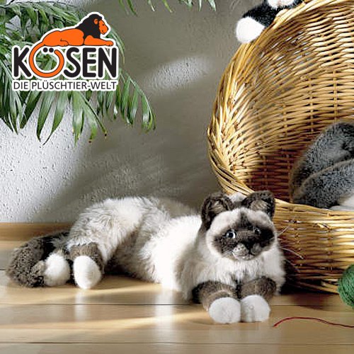 KOESEN ケーセン社 ねそべり猫 ヒマラヤン - 動物のぬいぐるみ - 木の 