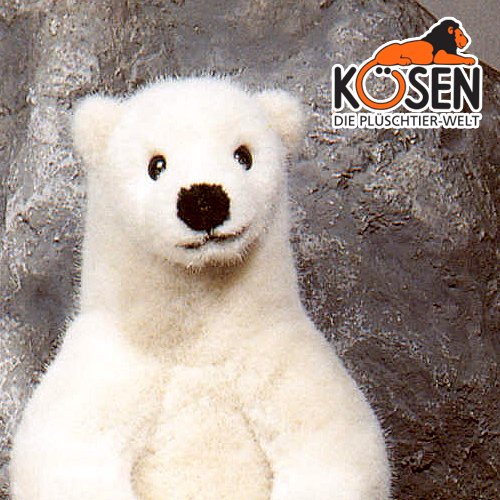 KOESEN ケーセン社 白くま (小) - 動物のぬいぐるみ - 木のおもちゃ