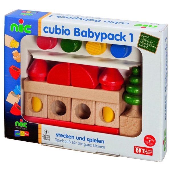 nic ニック社 CUBIO クビオ Jrパック B 20ピース - 木のおもちゃ赤ちゃんのおもちゃ木製玩具eurobus