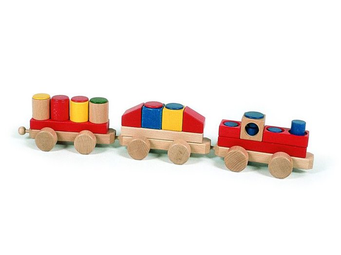 nic ニック社 CUBIO クビオ 汽車3両 - 木のおもちゃ赤ちゃんのおもちゃ木製玩具eurobus
