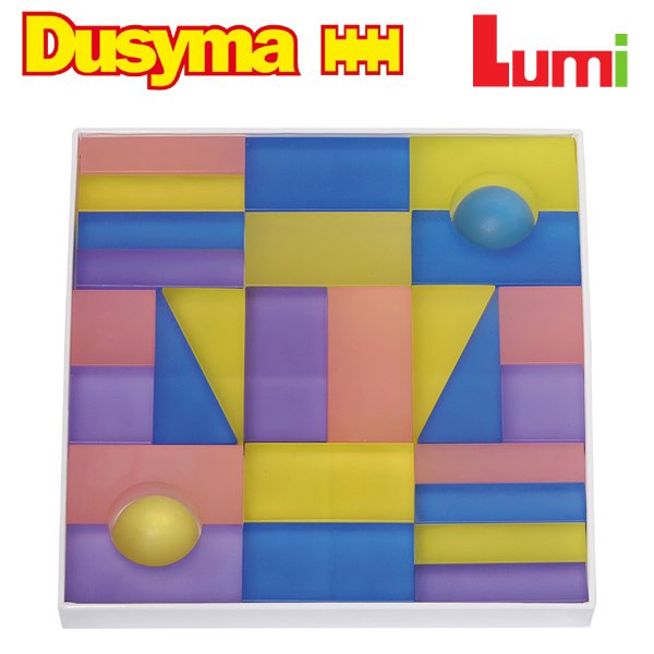 Dusyma デュシマ社 Lumi ブロック パステルカラー - 木のおもちゃ赤ちゃんのおもちゃ木製玩具eurobus