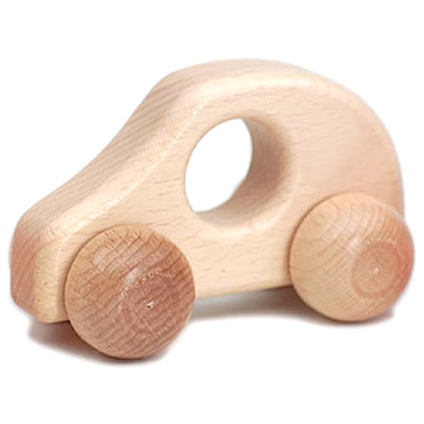 Konrad Keller ケラー社 ミニPKW 白木/赤 - 木のおもちゃ赤ちゃんのおもちゃ木製玩具eurobus