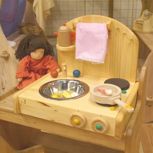 Norvert ノルベルト社］テーブルキッチン - 木のおもちゃ 赤ちゃんの 