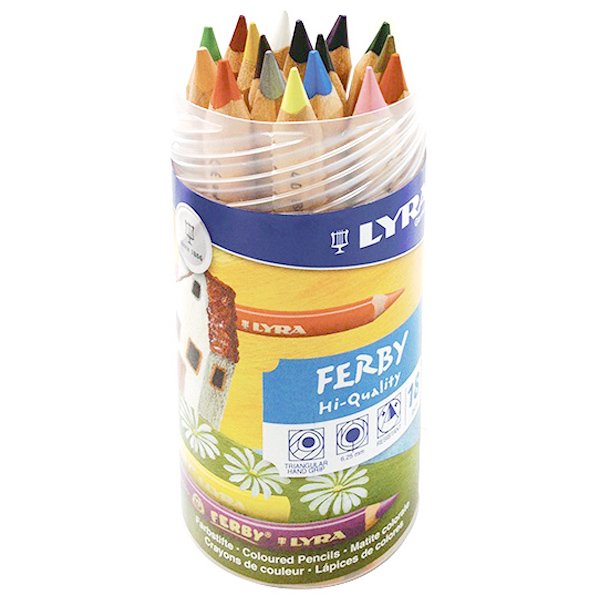 ［LYRA リラ社］FERBY ファルビー 色鉛筆 軸白木 18色 PPボックスセット