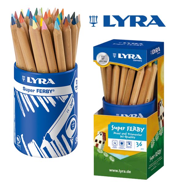 LYRA リラ社］Super FERBY スーパーファルビー 色鉛筆 軸白木 24色36本