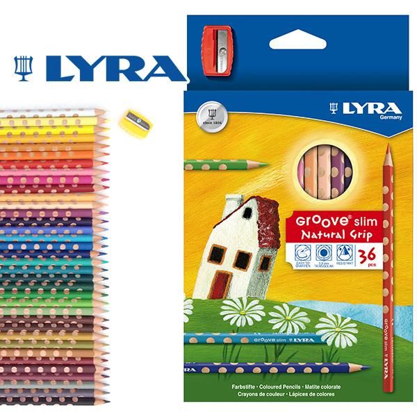 (未使用･未開封品)　LYRA(リラ) グルーヴスリム 36色セット (シャープナー付き) tu1jdyt メール便可】［LYRA リラ社］Groove グルーヴスリム 色鉛筆 36色
