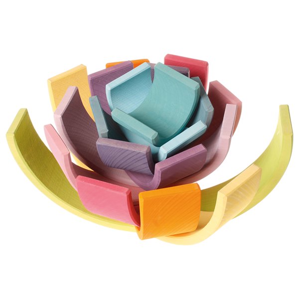 [Grimm's Spiel & Holz Design グリムス社]虹色トンネル パステルアーチ 大 - 木のおもちゃ 赤ちゃんのおもちゃ