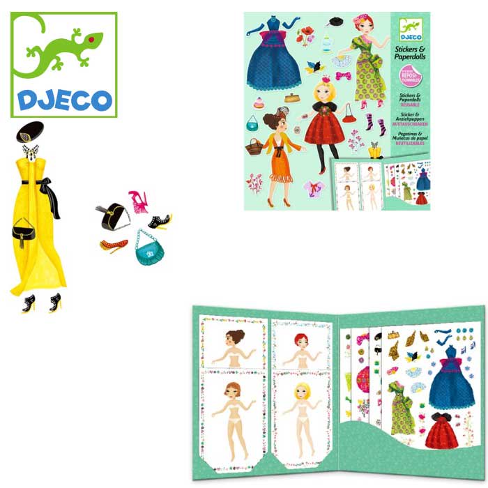 djeco stickers and paper dolls