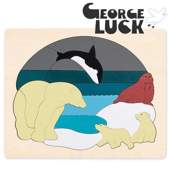 George Luck ジョージラック］木製2重パズル 北極 - 木の