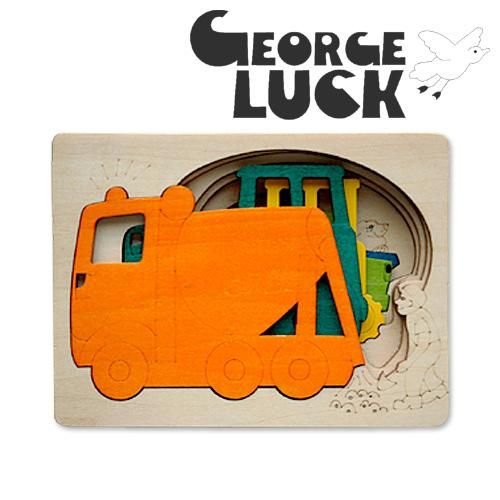 George Luck ジョージラック　パズル　新品未開封　イギリス製 George Luck ジョージラック］木製2重パズル ダックス - 木の