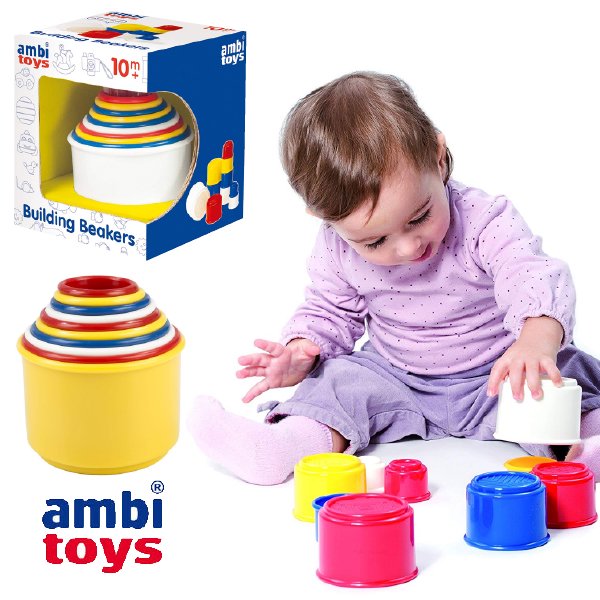 ［Bornelund ボーネルンド］Ambi Toys アンビ・トーイ ビルディング・カップ コップ重ね