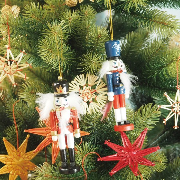 くるみ割り人形　オーナメントセット　クリスマス　飾り　ハンドメイド　（ホワイト）