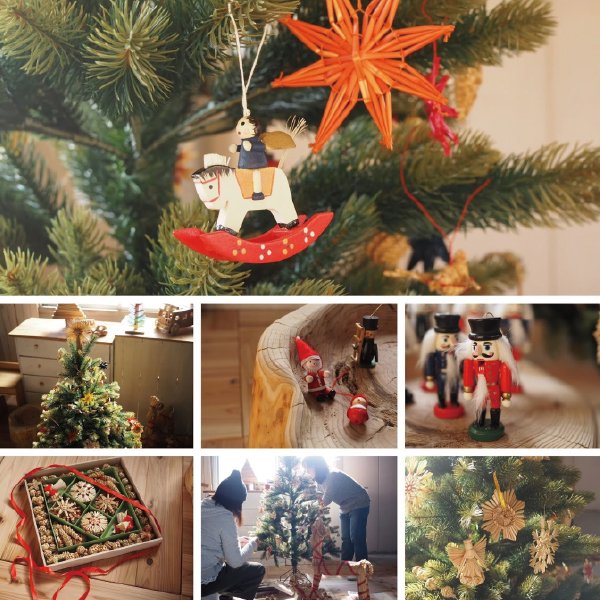 ［Kimmerle キマール社］クリスマス 木製オーナメント 手彫りの白木ハート
