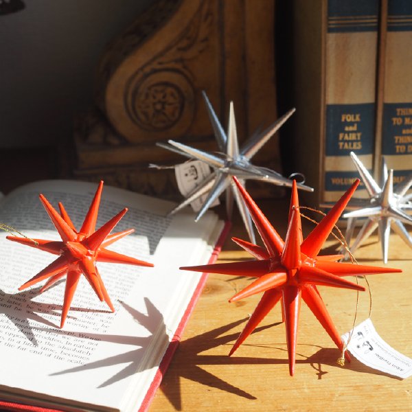 [ Albin preissler アルビン・プライスラー ] 立体星のオーナメント ベツレヘムの星 赤い星 立体 小 3D 木製オーナメント