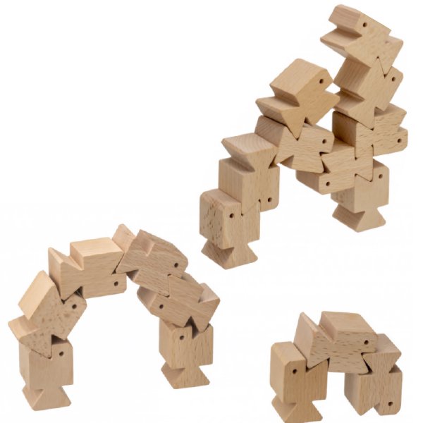 平和工業］さかなブロック 木製積み木 ゲーム