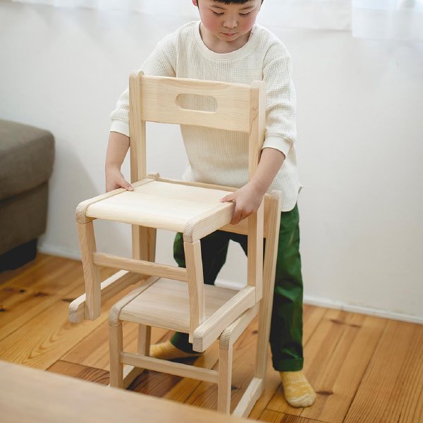 [IKONIH アイコニー ] スタッキングチェア 木製 檜 日本産ひのきのベビー キッズチェア