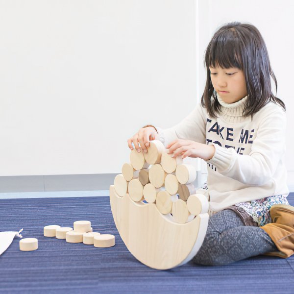 IKONIH アイコニー ジャンボなみのりバブル 名入れセット バランス ゲーム 木製 檜 ひのき 日本産