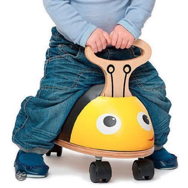 [ Skipper スキッパー ] ライドアンドロール ビー 名入れセット はち 室内 常用玩具 木製４輪車 足漕ぎ自動車