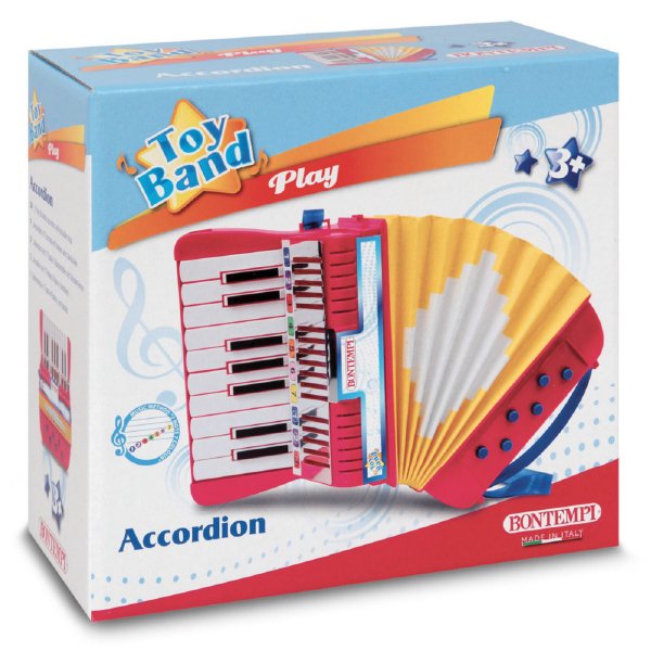 ［ bontempi ボンテンピ ］17鍵 アコーディオン 子供用楽器 3歳から  鍵盤楽器 おもちゃ