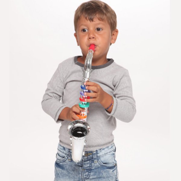［ bontempi ボンテンピ ］シルバーサックスフォン 4keys 42cm 【324331】 子供用楽器 3歳から 吹奏楽器 管楽器 おもちゃ 知育玩具