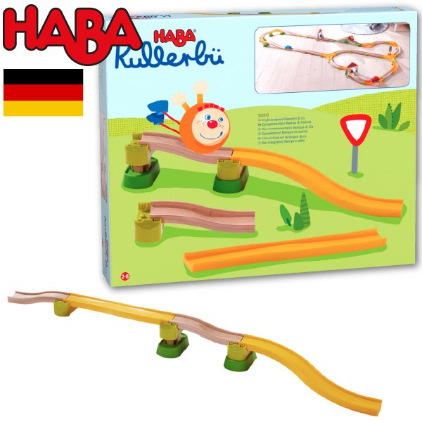 [ HABA ハバ ]  グラビュー ウェーブスロープセット グラビューカーシリーズ ドイツ 1歳半 ブラザージョルダン 玉転がし スロープ 組み立て ピタゴラスイッチ 積み木