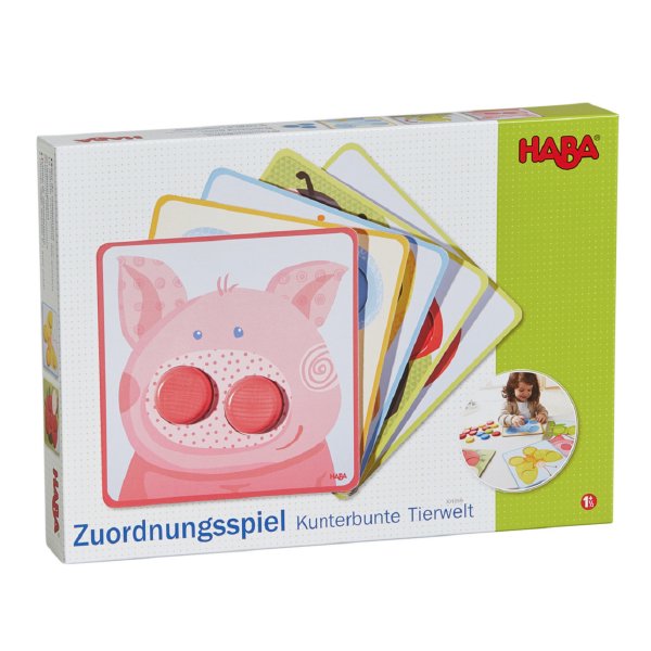 [ HABA ハバ ]   ボタンパズル アニマルドイツ 1歳半 18ヶ月 ブラザージョルダン 木製 知育玩具 色 数字