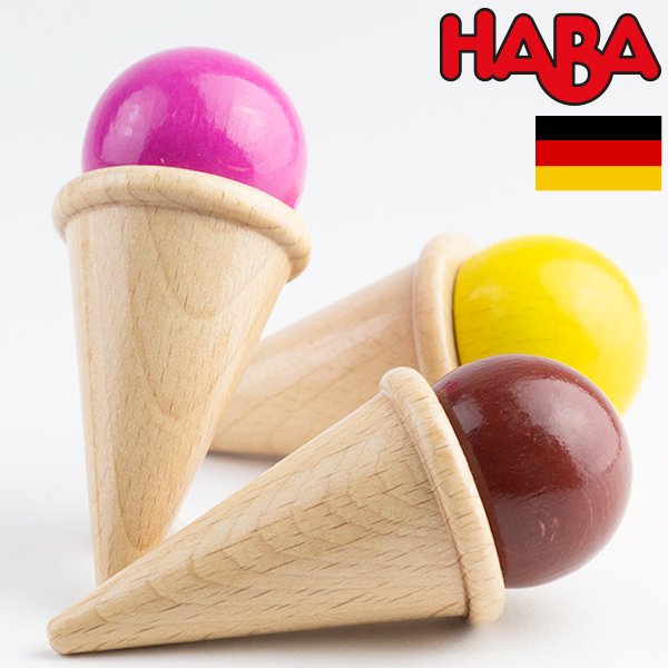 [ HABA ハバ ]  ミニセット アイスクリーム ドイツ 3歳 ブラザージョルダン おままごと 食材 ごっこ遊び サックリ 木製