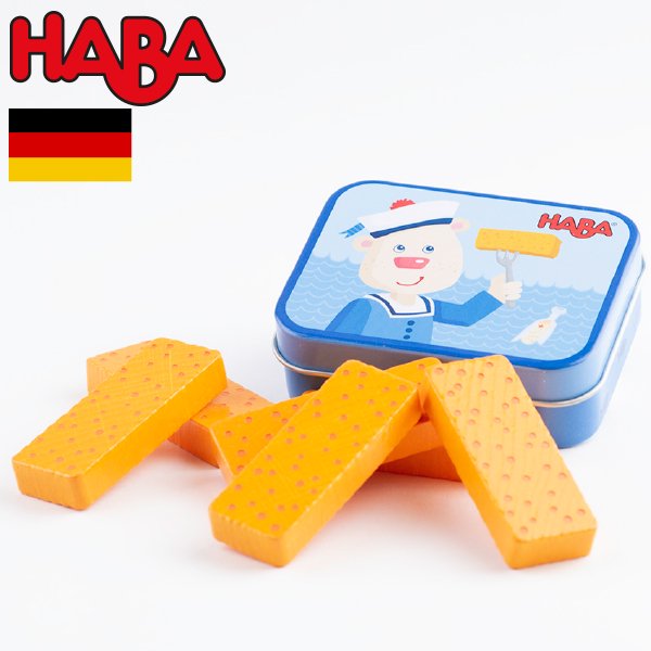 [ HABA ハバ ]  ミニセット フィッシュバー 缶 ドイツ 3歳 ブラザージョルダン おままごと 食材 ごっこ遊び サックリ 木製
