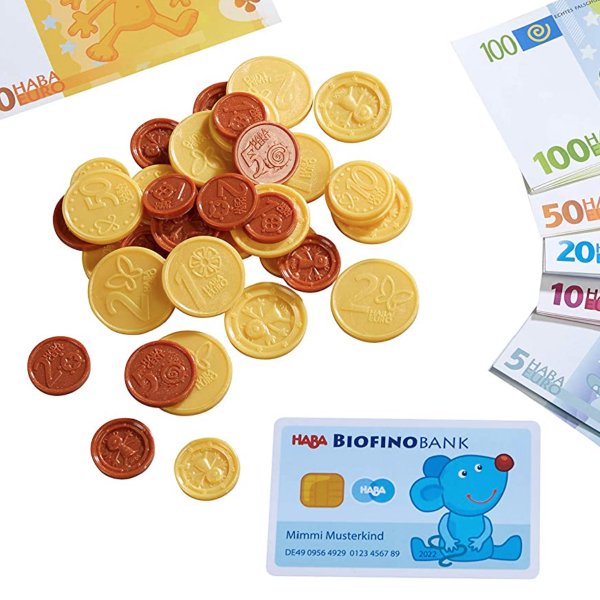 [ HABA ハバ ]  おこさま通貨 ユーロ ドイツ 3歳 ブラザージョルダン おままごと ごっこ遊び  こども銀行 玩具のお金 ミニセット