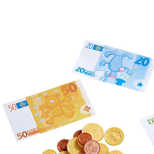 [ HABA ハバ ]  おこさま通貨 ユーロ ドイツ 3歳 ブラザージョルダン おままごと ごっこ遊び  こども銀行 玩具のお金 ミニセット