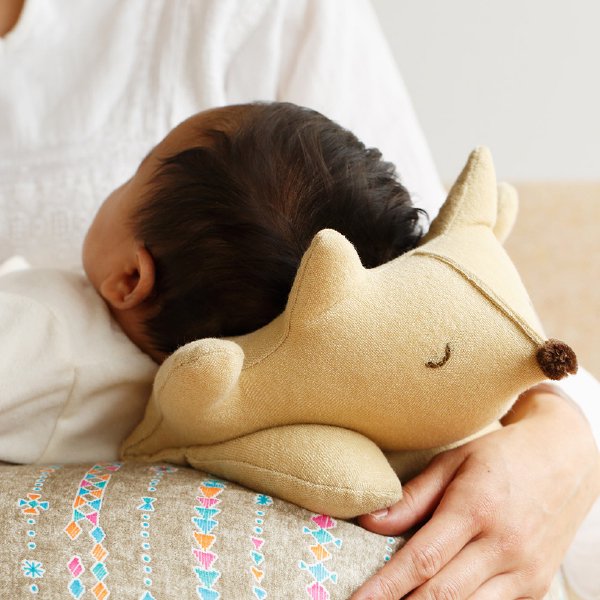 ［ FICELLE フィセル - 10mois ディモア ］ナルノアピロー くま グレー 日本製 お昼寝  赤ちゃん 枕