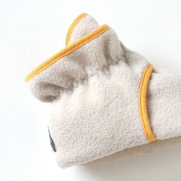 ［  BOBO ボボ ］マイクロフリースブーティー ベージュ 日本製 FICELLE フィセル 防寒 赤ちゃん ブーツ シューズ お出かけ 0〜1歳ごろまで