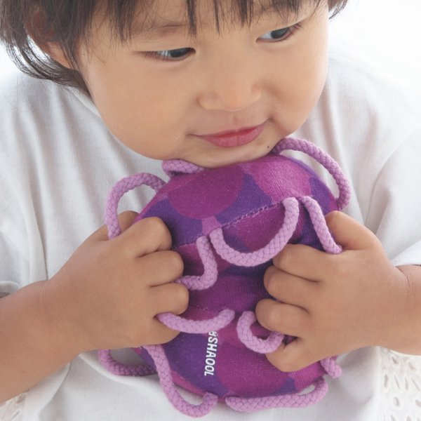 ［SHAOOL シャオール］わっかボール ぶどう 赤ちゃんが掴みやすい布製ガラガラ 出産祝い ハーフバースデイのプレゼントに人気