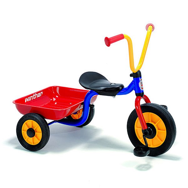 ウィンザー社 ペリカンデザイン三輪車 Vハンドル カラー（荷台つき） Bornelund ボーネルンド -  木のおもちゃ赤ちゃんのおもちゃ木製玩具eurobus
