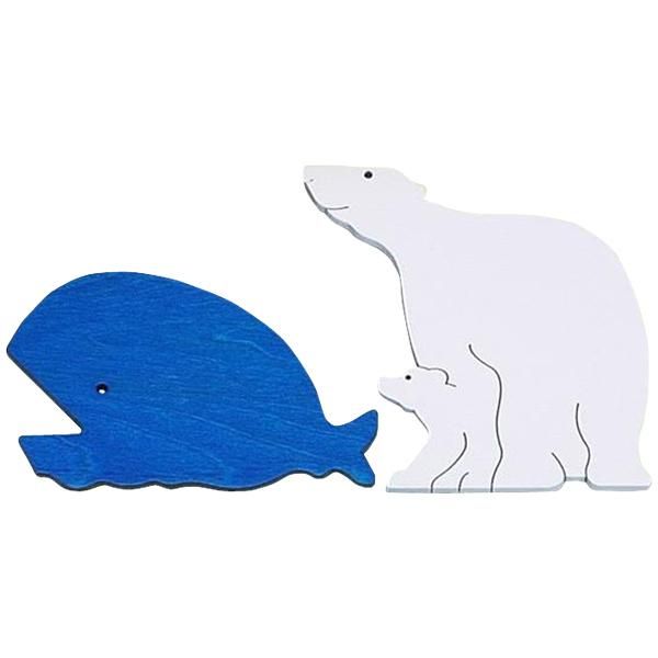 George Luck ジョージラック］木製5重パズル 白クマと仲間たち