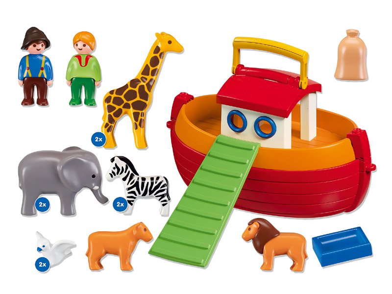 ［PLAYMOBIL プレイモービル］1.2.3 ノアの箱舟 - 木のおもちゃ 赤ちゃんのおもちゃ 木製玩具 eurobus 通販shop